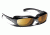 USED 7 Eye Churada Sunglasses, Glossy Black Frame, Sharp View Copper 160642, EDEMO1