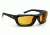 7 Eye Ventus AirShield Sunglasses,Glossy Black Frame,SharpView Yellow Lens,S-M 130543