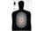 A silhouette paper target. 
