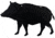 A wild hog steel target. 