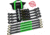 Rhino USA 2 x 8 Vehicle Tie-Down Kit J-Hooks E57A833C, Green, 2IN-HDKIT-GRN