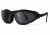 7Eye by Panoptix Mens AirShield Raptor FX Sunglasses, RX Ready, Glossy Black Frame, SharpView Polarized Gray Lens, S-L 110553