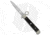 A.G.A. Campolin 9 Francese Ring Pull Automatic Folding Knife, 3.75in, Stainless Steel, Dagger Blade, Wood, Black Handle, Black/Steel, 8.50 inch, BHQ-50749