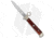 A.G.A. Campolin 9 Francese Ring Pull Automatic Folding Knife, 3.75in, Stainless Steel, Dagger Blade, Wood, Brown Handle, Brown/Steel, 8.50 inch, BHQ-50771