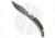 A.G.A. Campolin Diana Automatic Folding Knife, 3.75in, Damascus, Clip Point Blade, Stag Horn, Brown Handle, Brown/Black, 8.50 inch, BHQ-67441