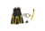 Body Glove Enlighten II Mask/Snorkel/Fin Snorkeling Set - Yellow/Black 5D49A82B, L/XL, Yellow/Black, 16029SET-YELBLK-L/XL