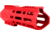 ABC RIFLE COMPANY Custom Hybrid Top Cut D-Front AR-10/DPMS LR-308 M-LOK Handguard, 7in, Red, HG10-CM-TCML7D-RD