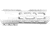 ABC RIFLE COMPANY Custom Hybrid Top Cut D-Front AR-10/DPMS LR-308 M-LOK Handguard, 7in, White, HG10-CM-TCML7D-STW