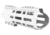 ABC RIFLE COMPANY Custom Hybrid Top Cut D-Front AR-10/DPMS LR-308 M-LOK Handguard, 7in, White, HG10-CM-TCML7D-STW