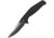 ABKT Tac Catalyst Linerlock Folding Knife, 3.5 black stonewash finish D2 tool steel blade, Black textured G10 handle, AB1026B