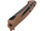 ABKT Tac Night Stalker Linerlock, 4.5in Closed, 3.5in Black Stonewash D2 Tool Steel Blade, Tan G10 Handle, Pocket Clip, AB007T