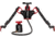 ACCU-TAC Hyba-500 Hydro Bipod, Arca Spec Qr, Cants, Remote Vert Adjust, Black/Red, Large, HYBA-0500
