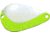 Acme K.O. Wobbler Spoon 2in, 3/4oz, Nickel &amp; Chartreuse Stripe, S680/NCS