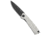 Acta Non Verba Knives Acta Non Verba Knives Z200 Liner Lock Knife White G-10 3.5" Black DLC, White, Bohler N690, adult, BHQ-119685