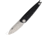 Acta Non Verba Knives Z050 Folder Folding Knife, 2.75 stonewash finish Bohler N690 stainless blade, Black titanium handle, ANVZ050-001