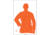 Action Target B-21E Economy 25 Yard Silhouette Target 100 Per Case, Orange, 23in x 35in, B-21E ORANGE