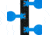 Action Target Rimfire Dueling Tree, Black/Blue AT-104