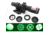 ADE Advanced Optics Adjustable Multi-Reticle Green Laser Flashlight Sight w/ Pressure Switch and QD Mount, Black, HG33