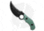ADV Tactical K9 Fixed Blade Knife, 3.75in, D2, Trailing Point Blade, Micarta, Jade Handle, Jade/Black, 8.12 inch, BHQ-192806