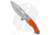 ADV Tactical Mini Pitboss Folding Knife, 3.625in, D2, Drop Point Blade, G-10, Orange Handle, Orange/Gray, 8.15 inch, BHQ-135463