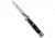 Aga Campolin AGA Campolin 10&quot; Brazilian Horn Picklock Stiletto Automatic Knife -Bayonet, Black, Stainless Steel, adult, BHQ-24601