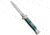Aga Campolin AGA Campolin 9&quot; Maltese Cross Bayonet Italian Stiletto Knife Abalone 4&quot; Satin, Blue, Stainless Steel, adult, BHQ-83215
