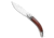 A.G.A. Campolin Diana Automatic Folding Knife, 3.75in, Stainless Steel, Clip Point Blade, Wood, Wood Handle, Wood/Steel, 8.50 inch, BHQ-120336