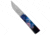 A.G.A. Campolin Dragonfly Gravity Folding Knife, 3.00in, 440C, Drop Point Blade, Steel, Blue/Pink/White Handle, Blue/Pink/White/Gray, 6.875 inch, BHQ-203201