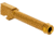 Agency Arms Syndicate Drop-In Match Grade Barrel, Threaded, Glock 19 Gen1-4, 1-10 Twist, 1/2x28, Thread Protector, Titanium Nitride, Gold, SYN19TTiN