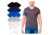 6 Pack - Mens Short Sleeve V Neck T Shirt - Black, Blue, Charcoal, Grey, Navy, White, Multicolor, Xtra Large