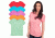 Agiato 6 Pack, Womens Short Sleeve Cotton Crew Neck T Shirt, Large, Hemlock, Radiant Orchid, Scuba Blue, Strawberry Ice, Tangerine, Tomato 6Pk.AG.TCCT.W.A.VrCo.000L