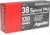 Aguila Ammunition .38 SPL 130 Grain Full Metal Jacket, Brass Case, Pistol Ammo, 50 Rounds, 1E382521