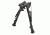 Aimtech Stud Mount 9-13 in Adjustable Lever Locking Pivot Notched Leg Bipod, Heavy Duty, Black, AFA-10756 