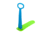 Airhead Sportsstuff Scoot Snow Scooter, Blue/Green, AHPS-15
