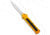 Akc AKC F-16 D/A Bayonet OTF Automatic Knife Yellow 3.3&quot; Satin, Yellow, 440, adult, BHQ-137309