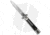 AKC Leverletto 7.5 Italian Automatic Folding Knife, 3.25in, Stainless Steel, Spear Point Blade, Wood, Black Handle, Satin Serr, Black/Steel, 7.75 inch, BHQ-50870