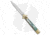 AKC Leverletto 9 Italian Automatic Folding Knife, 4.00in, Stainless Steel, Spear Point Blade, Abalone, Spectrum Handle, Brass/Abalone, Spectrum/Steel, 9.00 inch, BHQ-50901