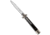 AKC Leverletto 9 Italian Automatic Folding Knife, 4.00in, Stainless Steel, Spear Point Blade, Dark Horn, Black Handle, Satin Flat, Black/Steel, 9.00 inch, BHQ-50876