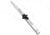 AKC Leverletto 9 Italian Automatic Folding Knife, 4.00in, Stainless Steel, Bayonet Blade, Aluminum, Silver Handle, Polished, Silver/Gray, 9.00 inch, BHQ-86766