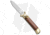 AKC Shot Puller 8 Italian Automatic Folding Knife, 3.125in, Stainless Steel, Dagger Blade, Cocobolo, Brown Handle, w/ Brass, Brown/Steel, 7.875 inch, BHQ-68893
