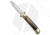 AKC Shot Puller 8 Italian Automatic Folding Knife, 3.125in, Stainless Steel, Spear Point Blade, Horn, Black Handle, Black/Steel, 7.875 inch, BHQ-68907