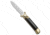 AKC Shot Puller 8 Italian Automatic Folding Knife, 3.125in, Stainless Steel, Dagger Blade, Ebony, Black Handle, w/ Brass, Black/Steel, 7.875 inch, BHQ-68906