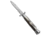 AKC Swinguard 9 Italian Stiletto Automatic Folding Knife, 3.875in, Stainless Steel, Bayonet Blade, Horn, Black/Tan Handle, Black/Tan/Steel, 9.00 inch, BHQ-50905