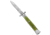 AKC Swinguard 9 Italian Stiletto Automatic Folding Knife, 4.00in, Stainless Steel, Dagger Blade, Acrylic, Green Handle, Pearlex, Green/Steel, 9.00 inch, BHQ-50904