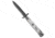AKC Swinguard 9 Italian Stiletto Automatic Folding Knife, 4.00in, Stainless Steel, Bayonet Blade, Acrylic, White Handle, White Pearlex, White/Black, 8.95 inch, BHQ-180890