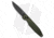 AKC X-Treme Dandy Automatic Folding Knife, 3.25in, D2, Drop Point Blade, Aluminum, Green Handle, Black Stonewash, Green/Black Gray, 7.85 inch, BHQ-174571