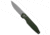 AKC X-Treme Dandy Automatic Folding Knife, 3.25in, D2, Drop Point Blade, Aluminum, Green Handle, Stonewash, Green/Gray, 7.85 inch, BHQ-211591