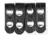 Aker Leather 531 Double Snap 3/4inch Wide Belt Keepers, Chrome Snap, 4 PK, Basketweave, Black, A531-BW-4PK-CH