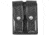 Aker Leather Model 510 Double Magazine Pouch, Medium, 9mm Luger, Brass Snap, Double Stack, Basketweave, Black, A510-BW-2-BR