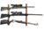 Allen 3-Firearms Gun Collector Hardwood Gun Rack, 3 Rifle/Shotgun, Brown/Black, Wood/Steel, 5656